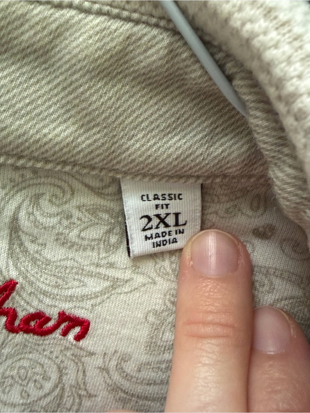 Robert Graham Cream Ribbed Button-Down Shirt Jacket - Picture 4 of 6